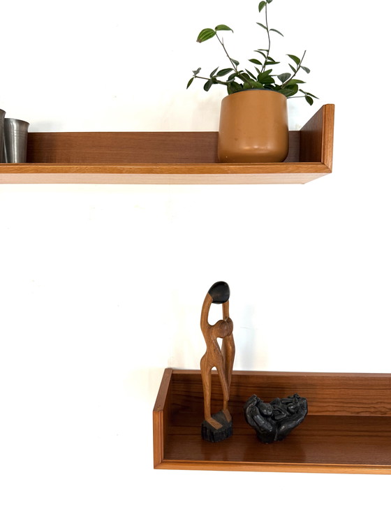 Image 1 of Set di 3 mensole da parete galleggianti vintage anni '60