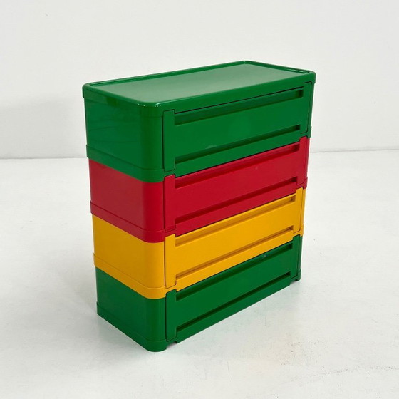 Image 1 of Multicolour Chest of 4 Drawers Model 4964 by Olaf Von Bohr for Kartell, 1970s