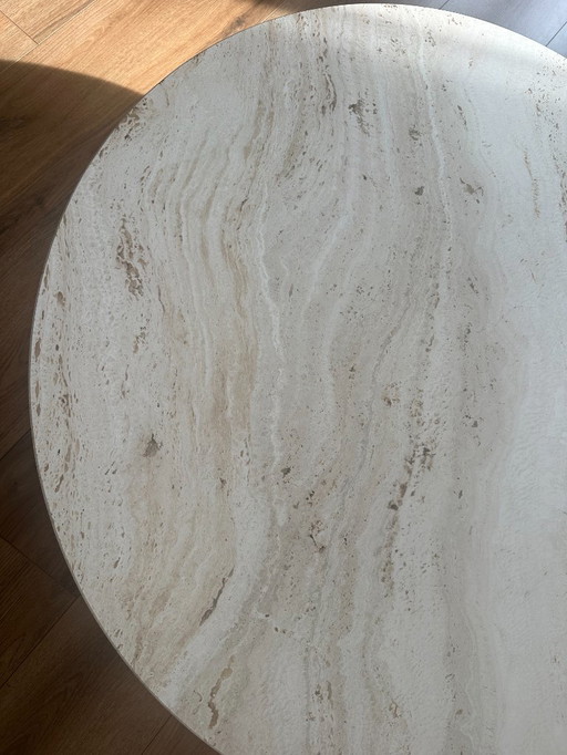 GUBI Epic travertine coffee table