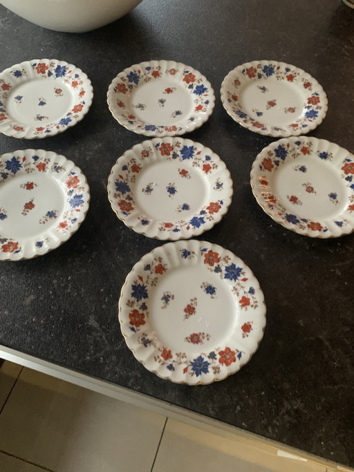 6 bordjes en 1 groot bord 