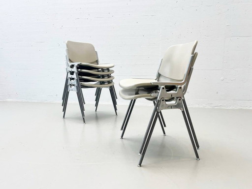 Set van 6 stoelen model DSC106 van Giancarlo Piretti voor Castelli, jaren 1970