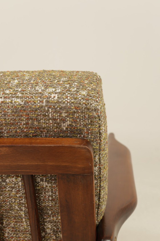 Image 1 of Scandinave modern longue chair green granola 1960 design by Z.Baczyk