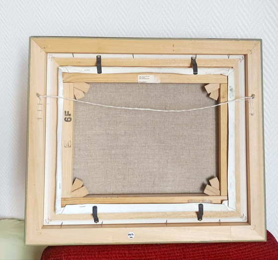 Image 1 of Oil on canvas still life signed Frechin