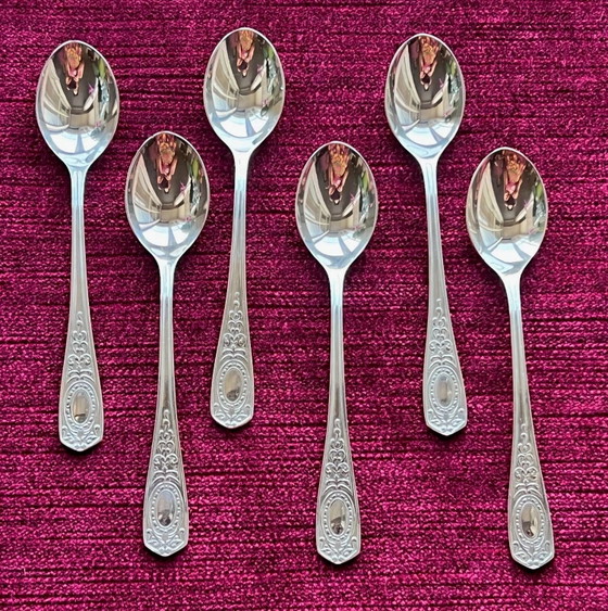 Set Teelöffel, Besteckkassetten, Metall, Silber (Foto 6 von 6)
