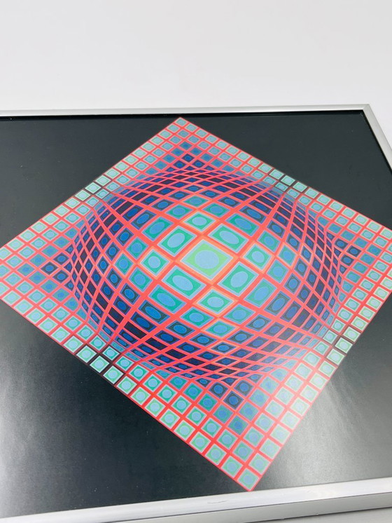 Image 1 of Set of 2 framed folios by V. Vasarely