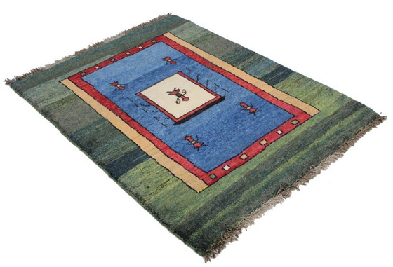 Image 1 of Original Perserteppich Gabbeh Ghashghai Orientteppich 148 cm x 110 cm Alt Natur