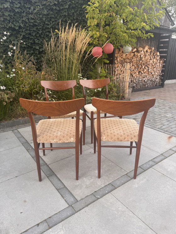 Set 4 Lübke Chairs – interlübke, Dining chairs, Wood, Textile (photo 8 of 8)