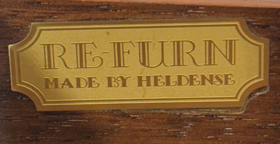 Secrétaire élégant de style Sheraton ancien avec plateau en cuir / Bureau des années 1960 / Secrétaire (photo 16 of 17)
