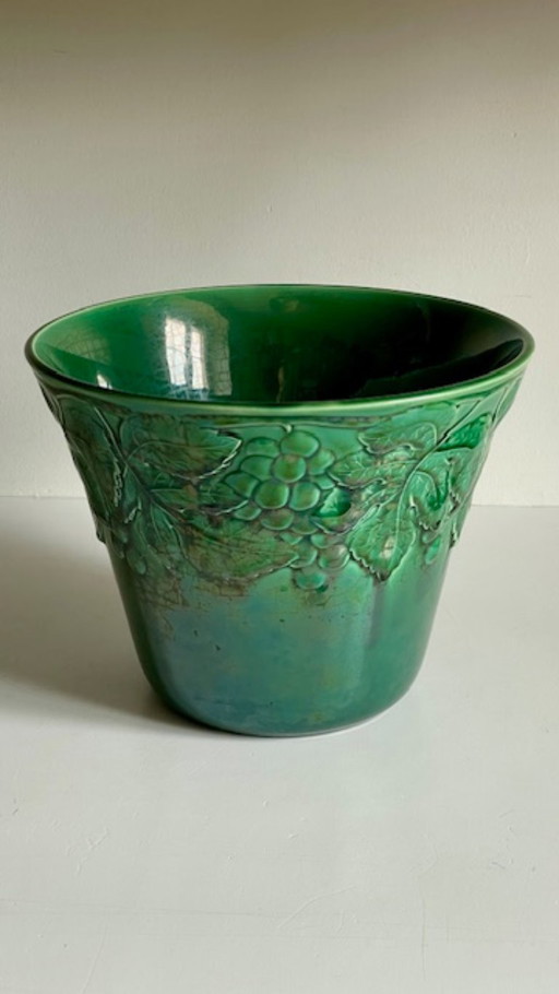 Cache-POT Barbotine GIEN France Vintage