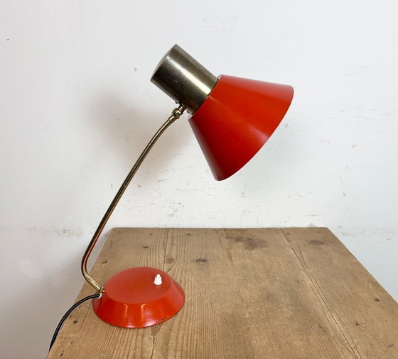 Image 1 of Vintage Red Table Lamp , 1970s