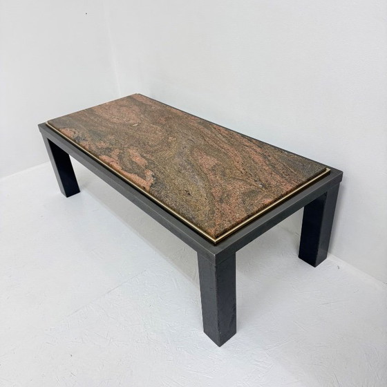 Tavolino da caffè con piano in granito e gambe nere, Fedam, Tavolini da caffè, Pietra, Metallo, Nero, Modern (foto 11 di 15)