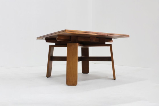 Image 1 of Vintage Italian extendable dining table by Silvio Coppola for Bernini 1960s