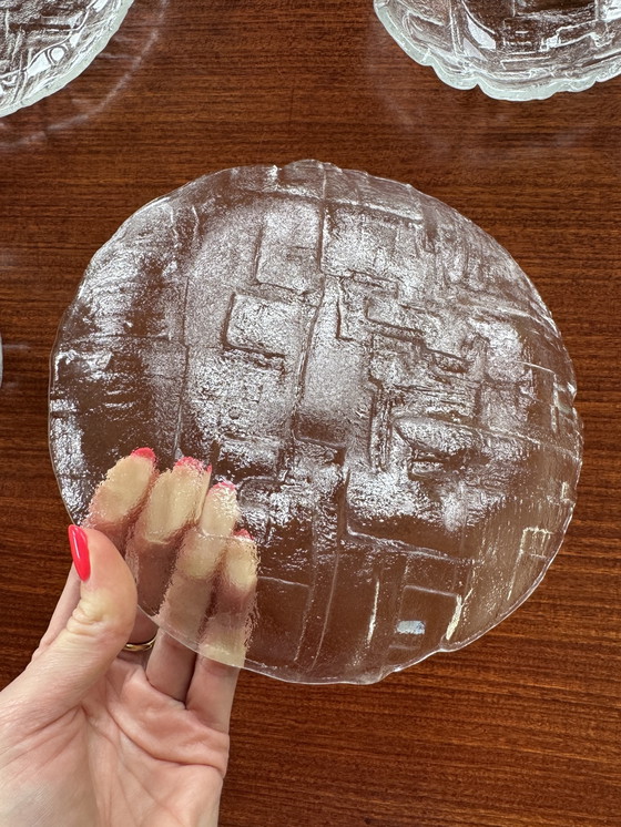Image 1 of Vintage Sklo Union 'Mesto' set - brutalist Czech glass design by Václav Zajíc 1970s