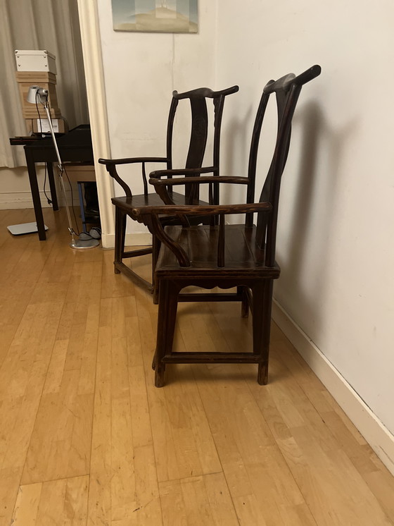 Image 1 of Antieke Chinese stoelen. Setbusje 2