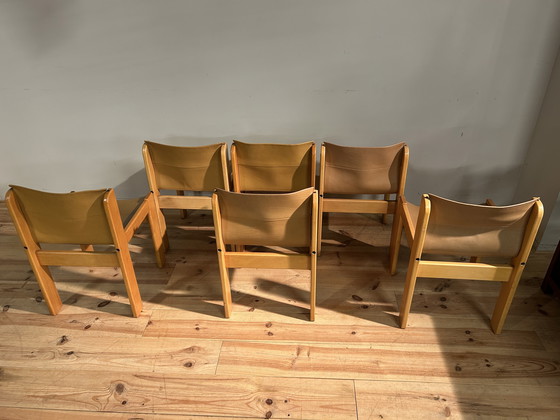 Image 1 of Vintage Ibisco Design Italiaans Tafel & 6 Stoelen Seventies