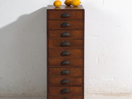 Artist storage chest Japanese ten-drawer cabinet – Showa Period (c.1950–1979) – Chest of drawers, Metal (photo 2 of 40)