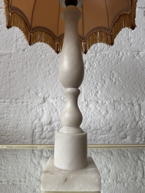 Image 1 of 1970s alabaster column lamp