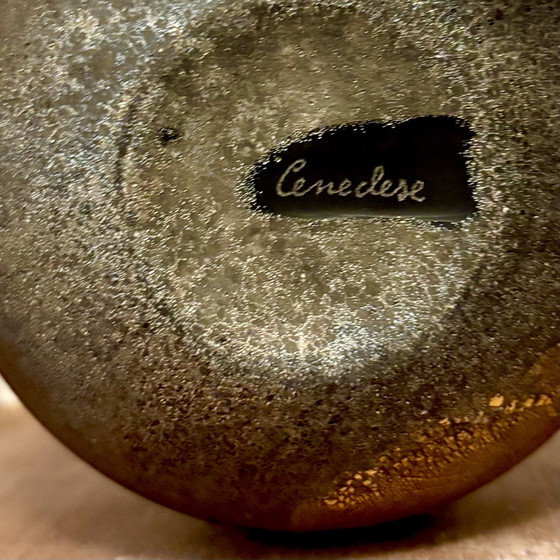 Image 1 of Murano glass vase signed Cenedese, Scavo, 1970
