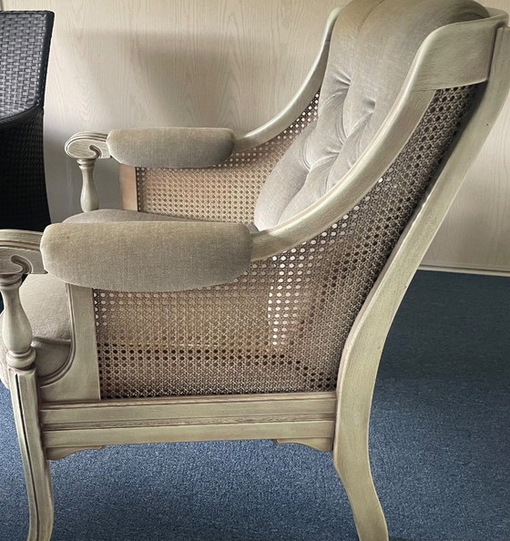 Poltrona vintage stile Bergère – Poltrone, Rattan (photo 4 of 5)