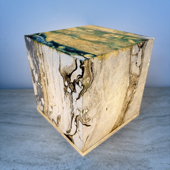 Image 1 of Mid-Century Design Lucite Cube Table Lamp, 1970’s