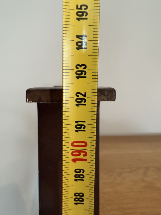 Image 1 of Oak with steel uprights cheese cabinet brutalist bookcase