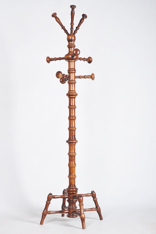 Perchero Biedermeier restaurado, de haya, de estilo polaco y checo, década de 1890. – kapstokken, Wood