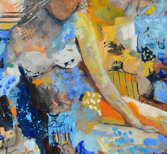 Lei aveva un appuntamento con il blu – P. Ledent, Arte, Tela (photo 3 of 5)