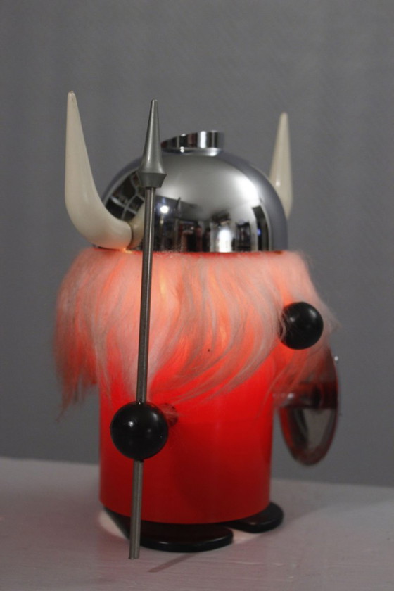 Image 1 of Vintage Lamp "Olaf" The Viking Design Old Timer Ferrari Italy 1960s