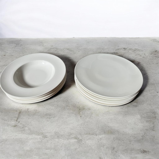 Villeroy & Boch Fine China Bordenset (10 Stuks) – 30cm Onderborden & Pastaborden – servies, Porcelain