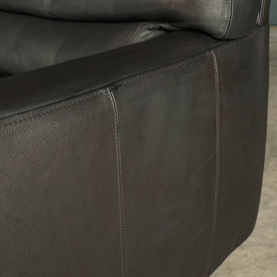 Image 1 of Zona de estar/conjunto de asientos de diseño – cuero negro – Brühl