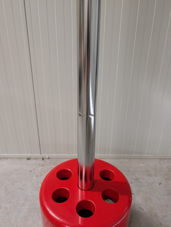 Appendiabiti Rosso "Space Age" Modello VIP, Roberto Lucci & Paolo Orlandini, Vintage – Velca, Plastic, Chrome (photo 3 of 8)
