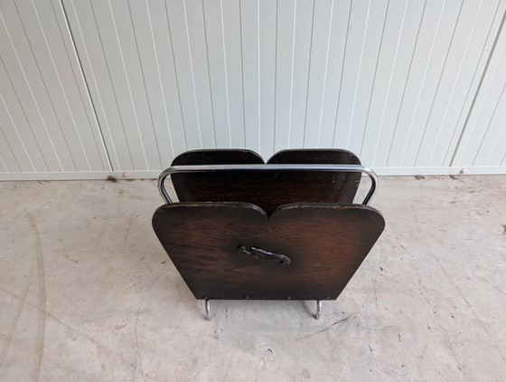 Portariviste Vintage in Legno – Wood, Chrome (photo 11 of 11)