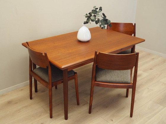 Image 1 of Table en teck, design danois, années 1970, fabrication : Danemark