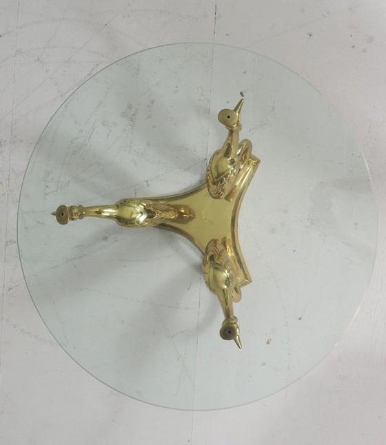 Image 1 of Hollywood Regency Peacock Coffee Table, Skulpturaler Beistelltisch, 1960er Jahre