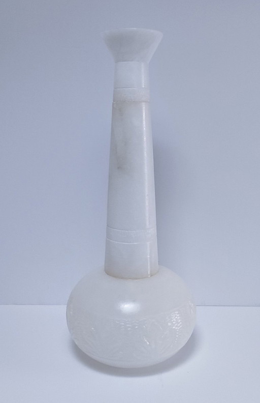 vase albâtre xl h. 40,5 cm vintage