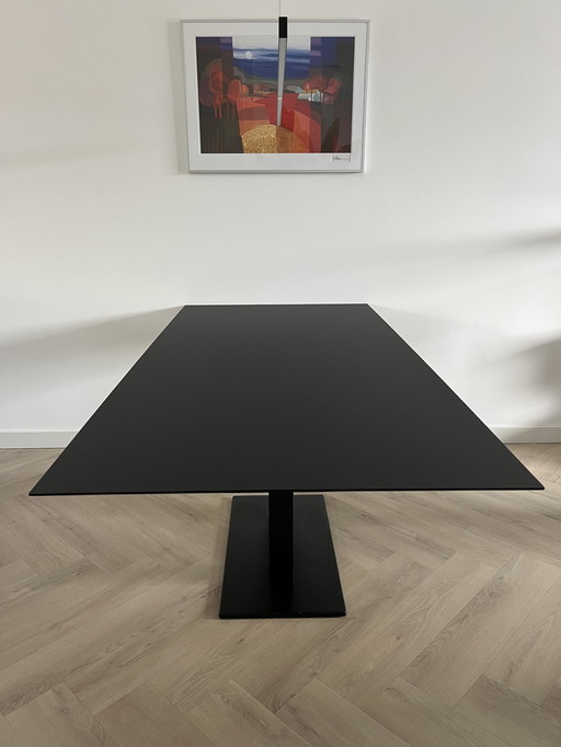 Table de salle à manger rectangulaire noire de Sumisura 90x190