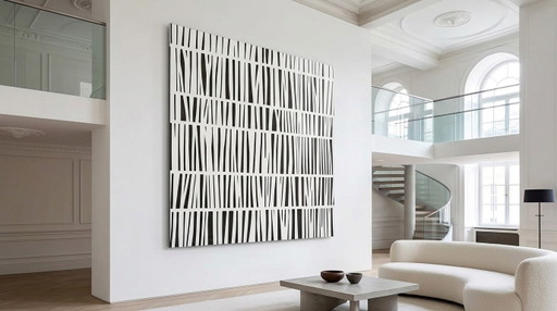 Pieza de exposición – Versión XXL Minimalismo y Lujo Puro – Japandi Wabi Sabi sobre cristal acrílico de 5 mm 150 cm x 130 cm