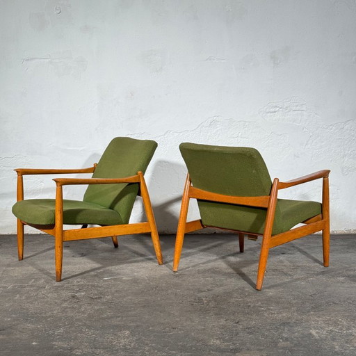 Paar GFM-64 Fauteuils van Edmund Homa, jaren 70 – Textile