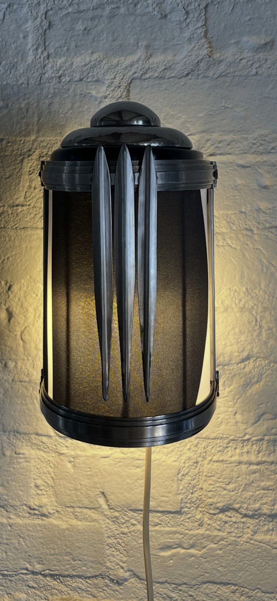 Bauhaus Wandlamp – S.W., Wandlampen, Metal, Textile (photo 7 of 9)