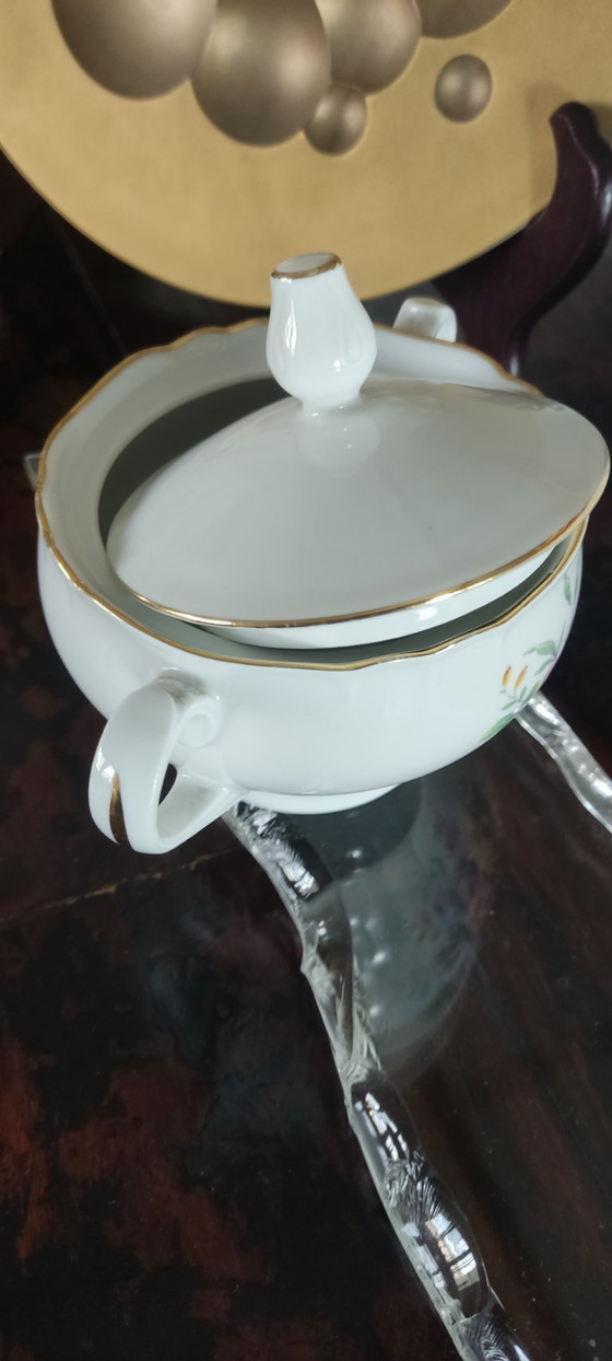 Image 1 of Zuccheriera Vintage Richard Ginori - Porcellana Italiana con Bordatura in Oro