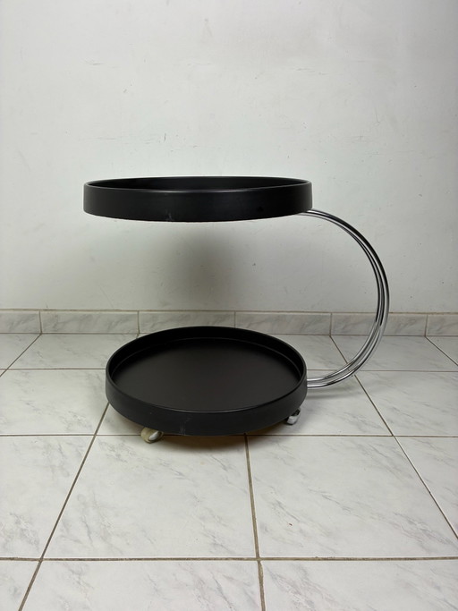 Table d'appoint trolley ronde vintage