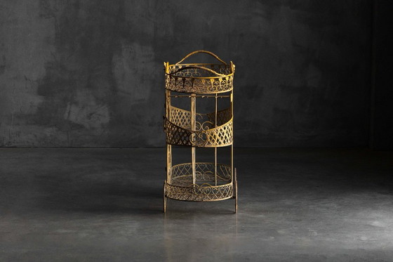 Image 1 of Carrito de servicio antiguo de hierro fundido, Francia, principios del siglo XX