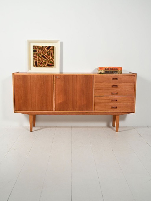 Elegant-lined Scandinavian 1960s sideboard