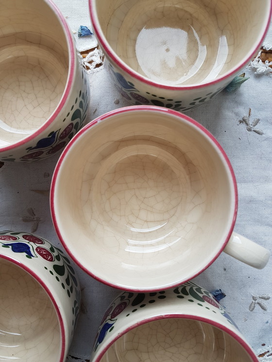 Image 1 of Vintage aardewerk 5 persoons koffie servies