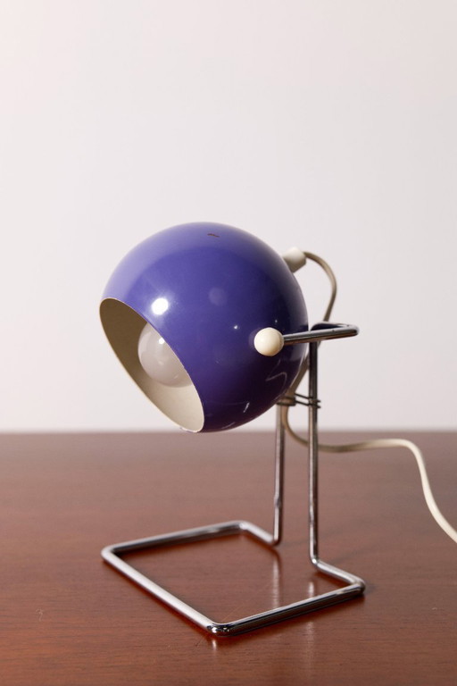 Lila schwedische Augapfel-Lampe, 1970er Jahre BOFA