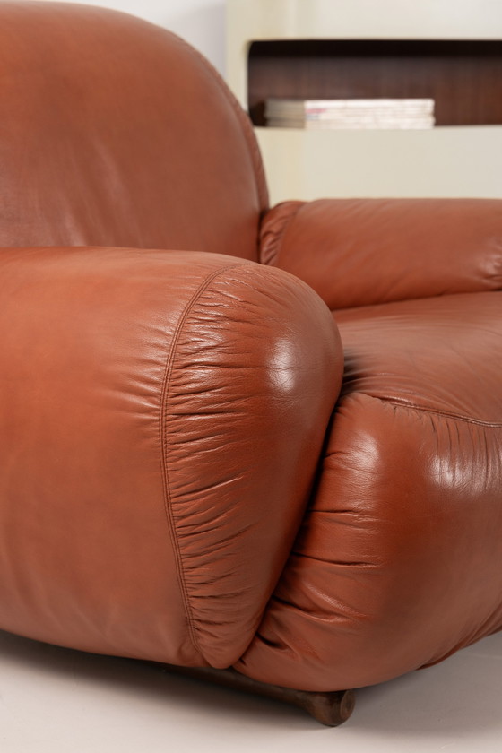 Image 1 of Italian Leather Lounge Chair