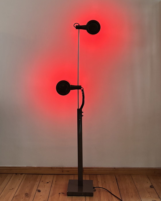 Image 1 of Vintage Floor Lamp by Ronald Homes for Conelight Twinlight 1970s Space Age Industrial design Mid Century 70s Minimalism
