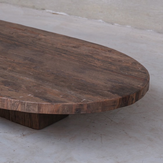 Image 1 of XXL Oval Primitive Low Coffee Table
