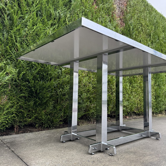 Image 1 of table à manger vintage chromée