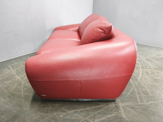 Image 1 of Italienisches rotes Ledersofa von Divanotti, Postmoderne, 1990er Jahre
